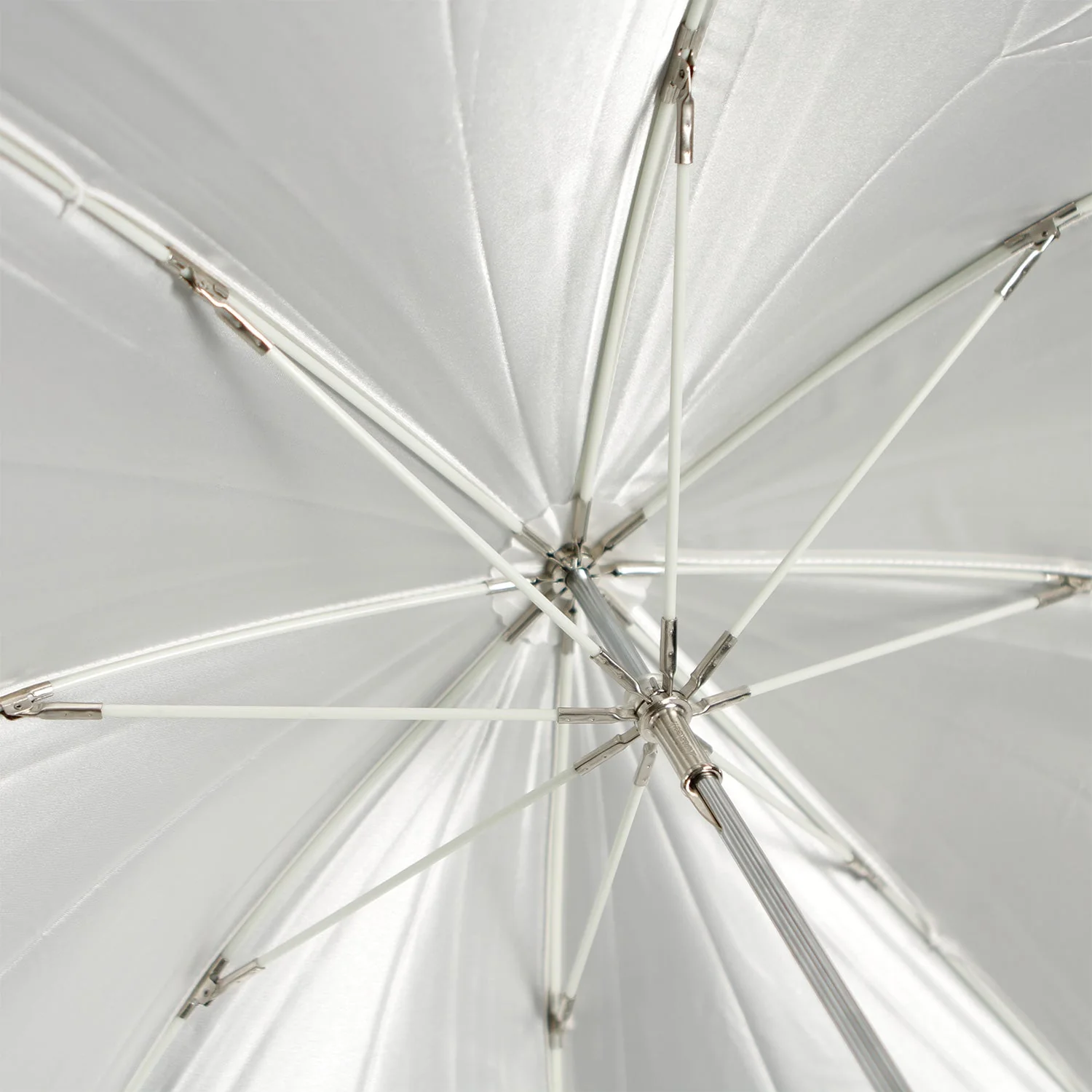 Convertible Umbrella - Optical White Satin with Removable Black Cover (32") - Image 3