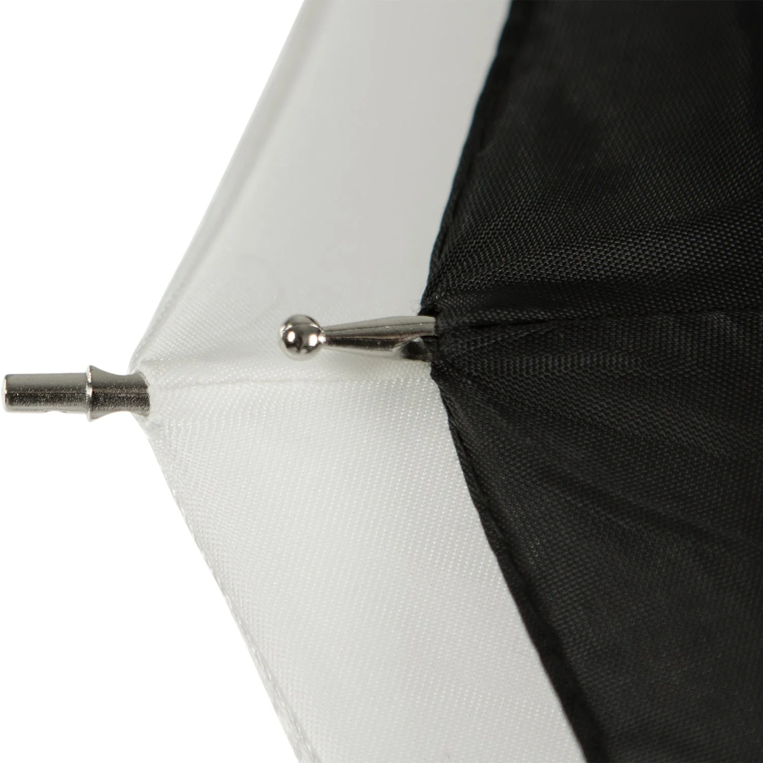 Convertible Umbrella - Optical White Satin with Removable Black Cover (32") - Image 4