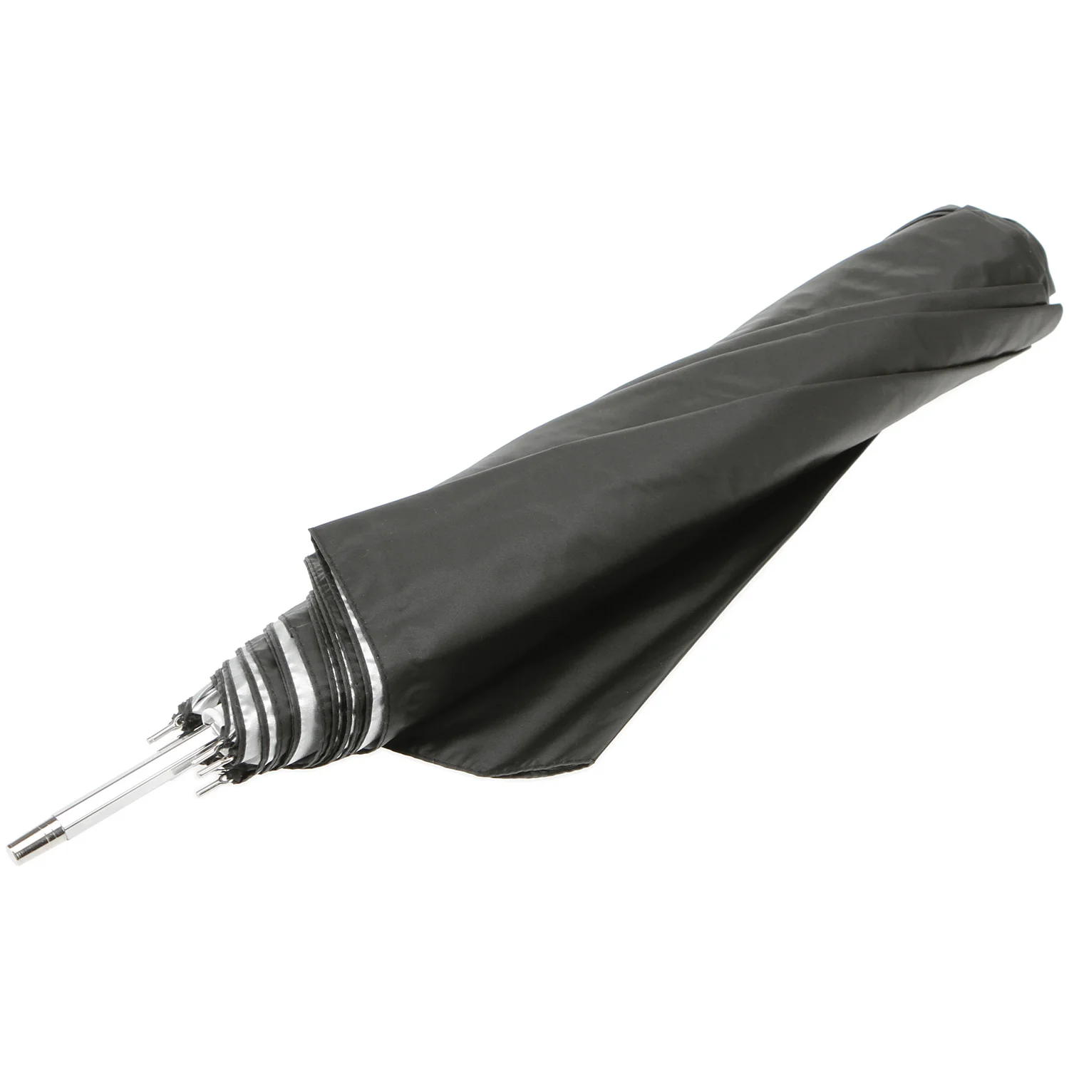 Compact Collapsible Umbrella - Soft Silver Bounce (43") - Image 2
