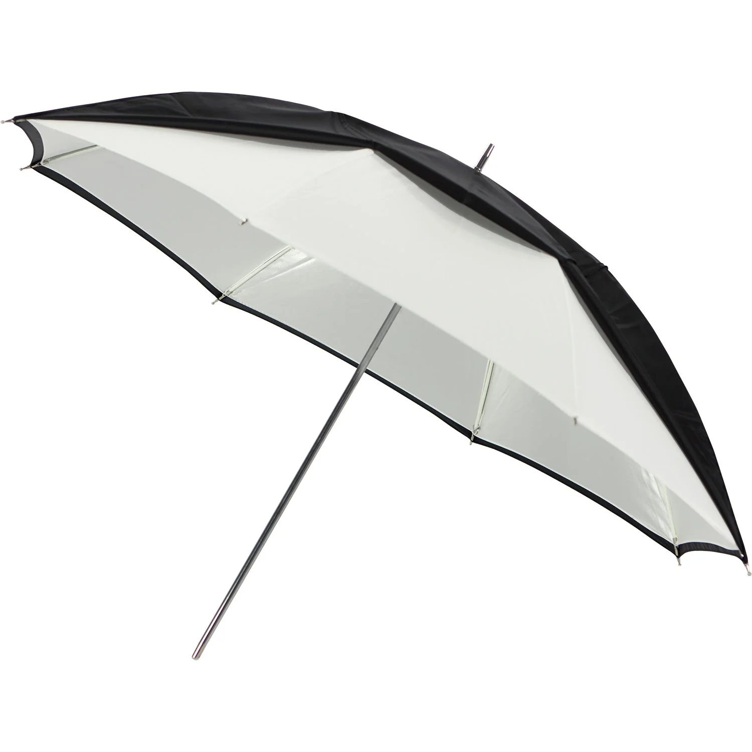 Compact Collapsible Umbrella Flash Kit - Optical White Satin with Removable Black Cover (43") - Image 3