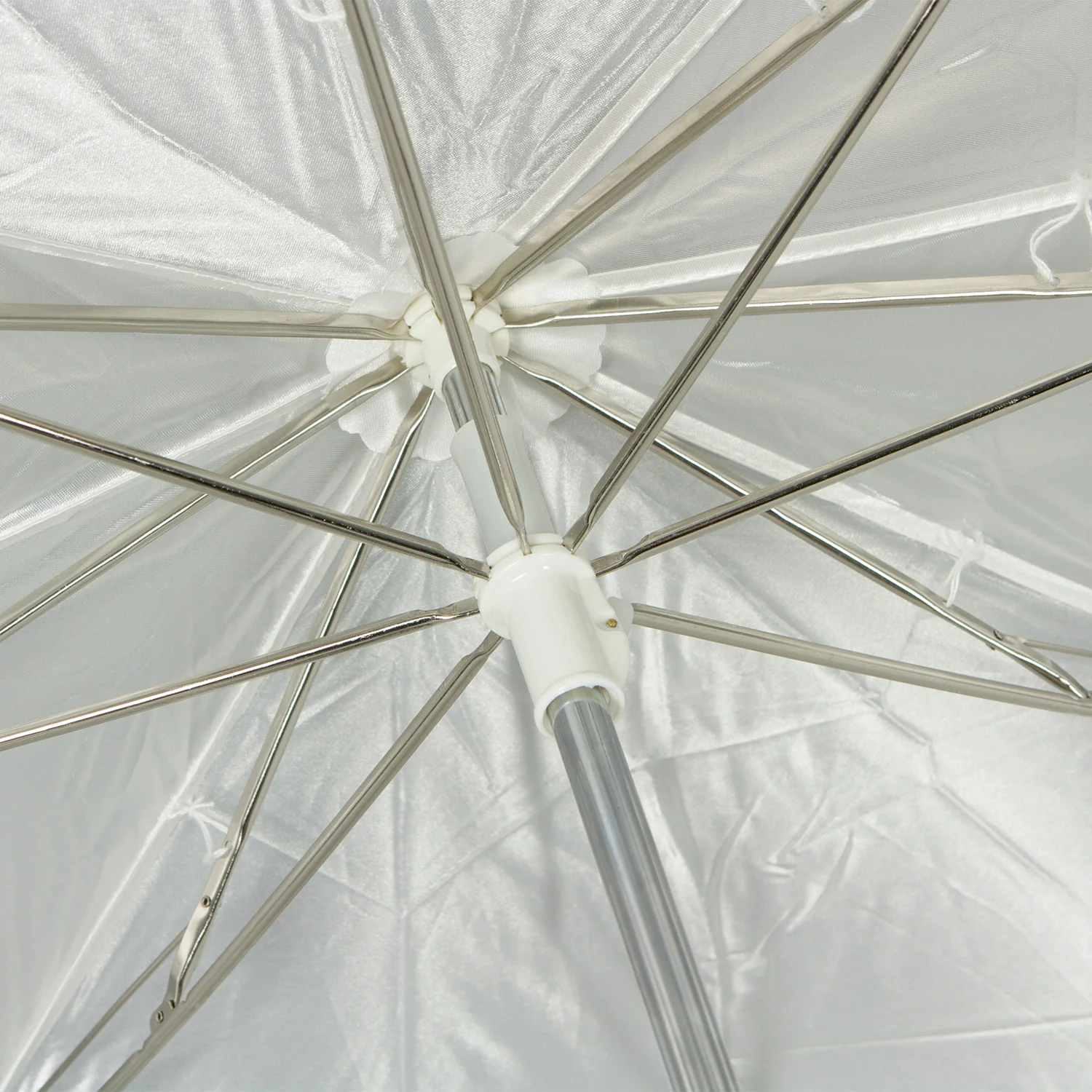 Compact Collapsible Umbrella Flash Kit - Optical White Satin with Removable Black Cover (43") - Image 7