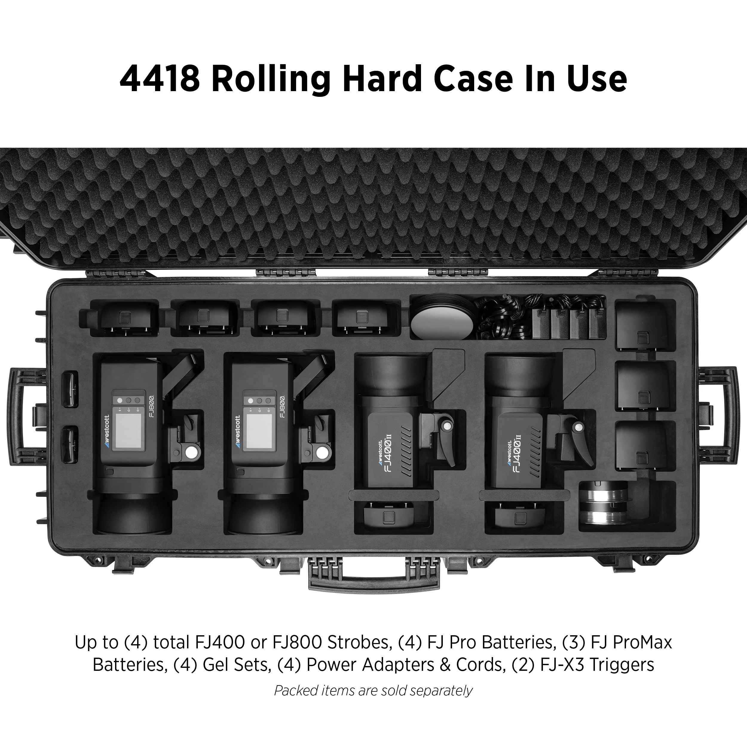 44x18 Rolling Hard Case for FJ800, FJ400 II and FJ250 (4-Strobe Capacity) - Image 3
