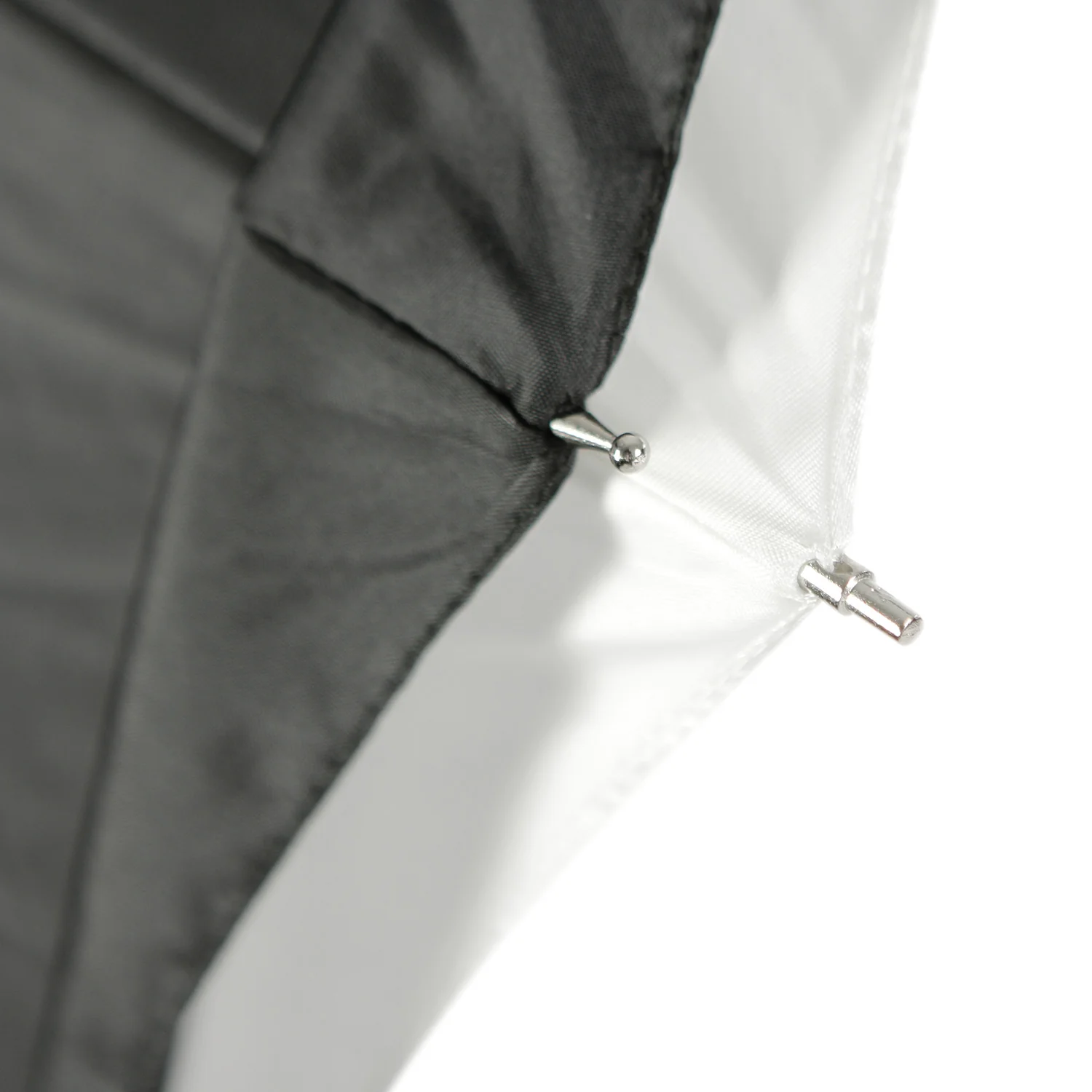Convertible Umbrella - Optical White Satin with Removable Black Cover (45") - Image 5