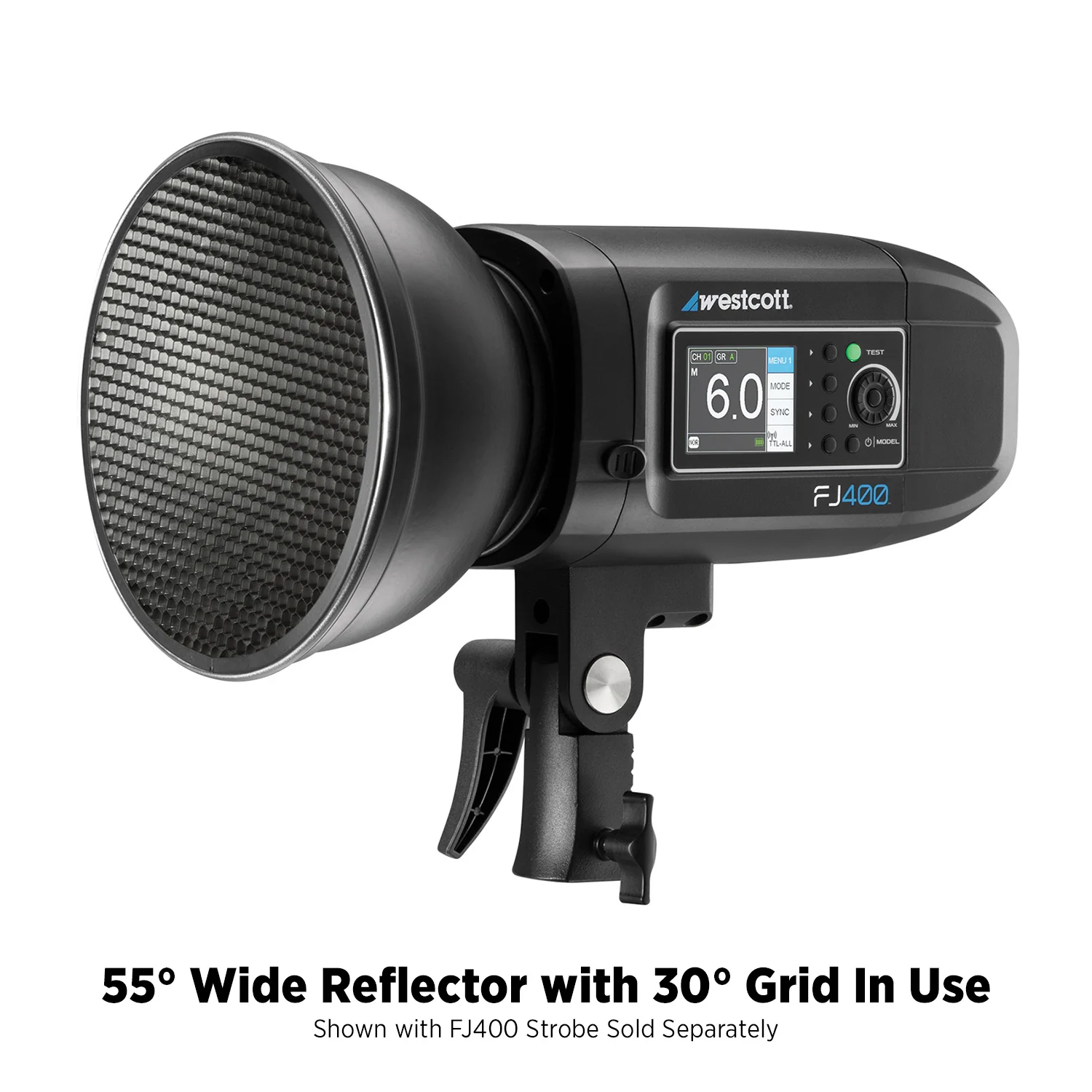55-Degree Wide Umbrella Reflector with Honeycomb Grids (FJ800, FJ400, FJ400 II, FJ400-SE, FJ250, Bowens) - Image 17
