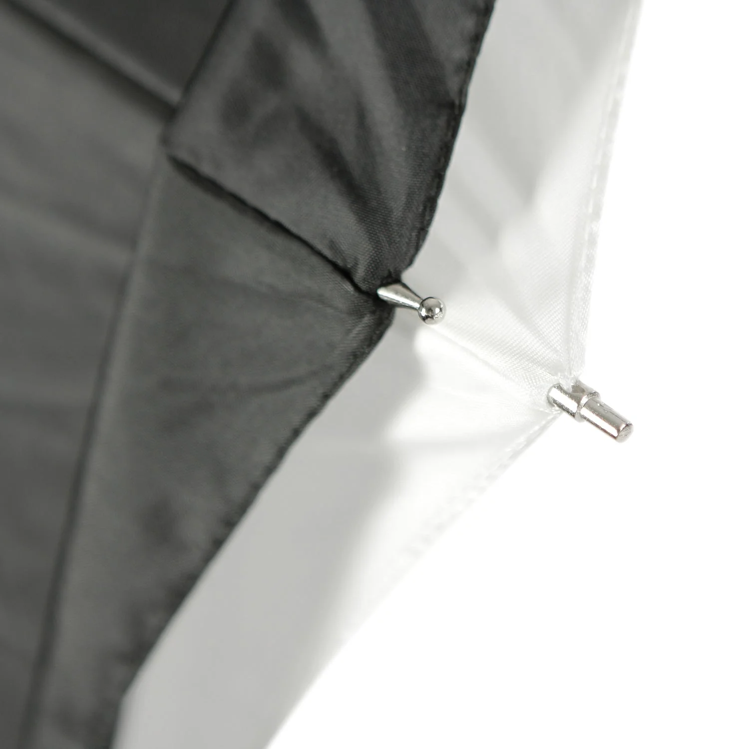 Convertible Umbrella - Optical White Satin with Removable Black Cover (60") - Image 4