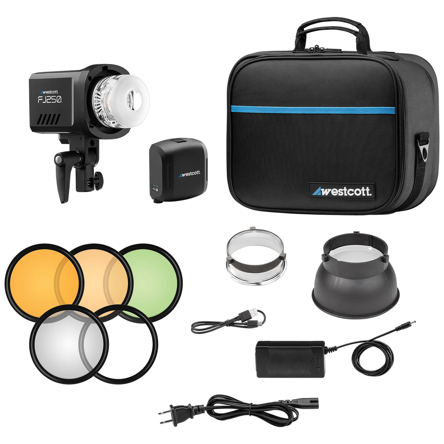 FJ250 Touchscreen Strobe with FJ Pro AC/DC Battery (250Ws) - Image 4
