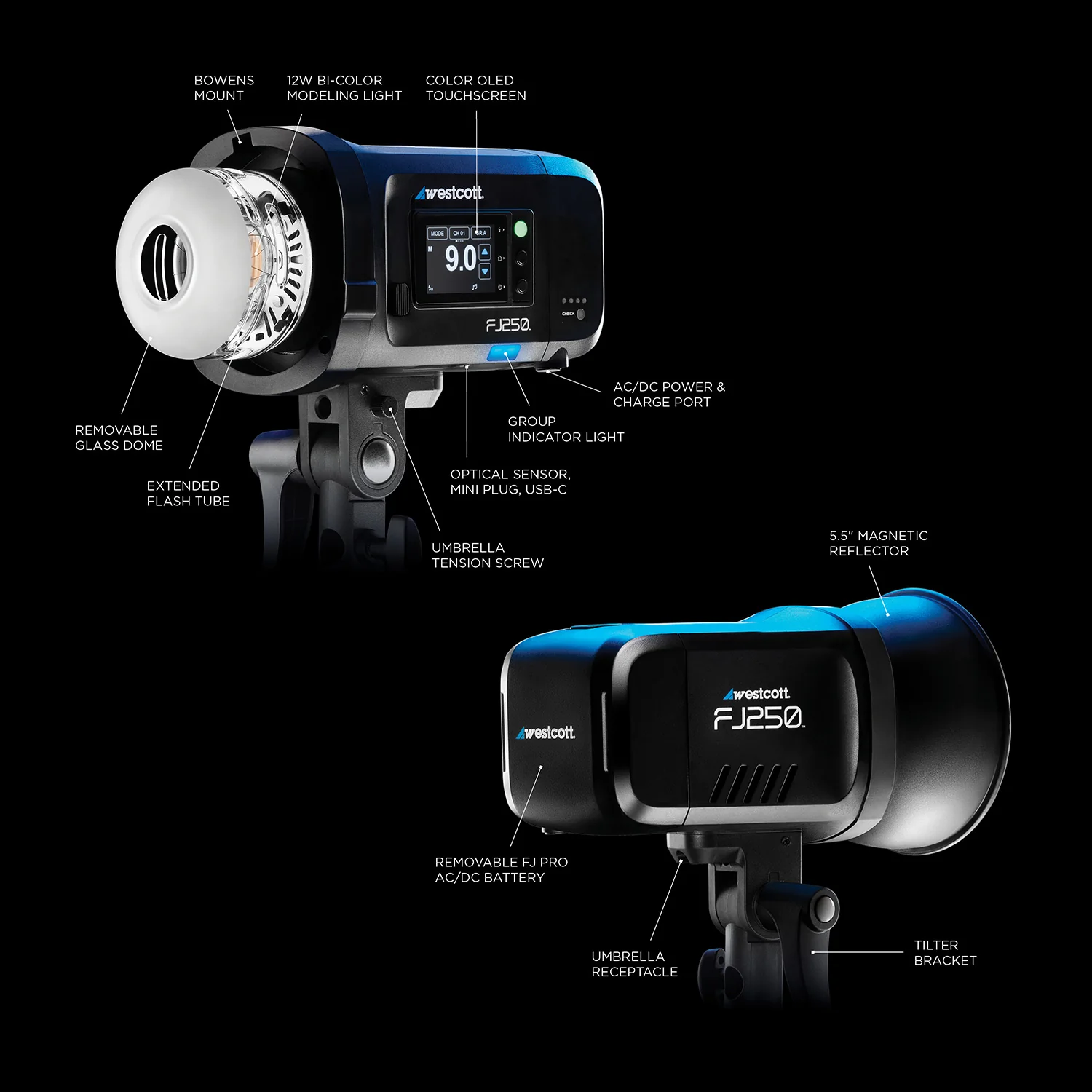 FJ250 Strobe 2-Light Backpack Kit with FJ-X3 Wireless Trigger - Image 4