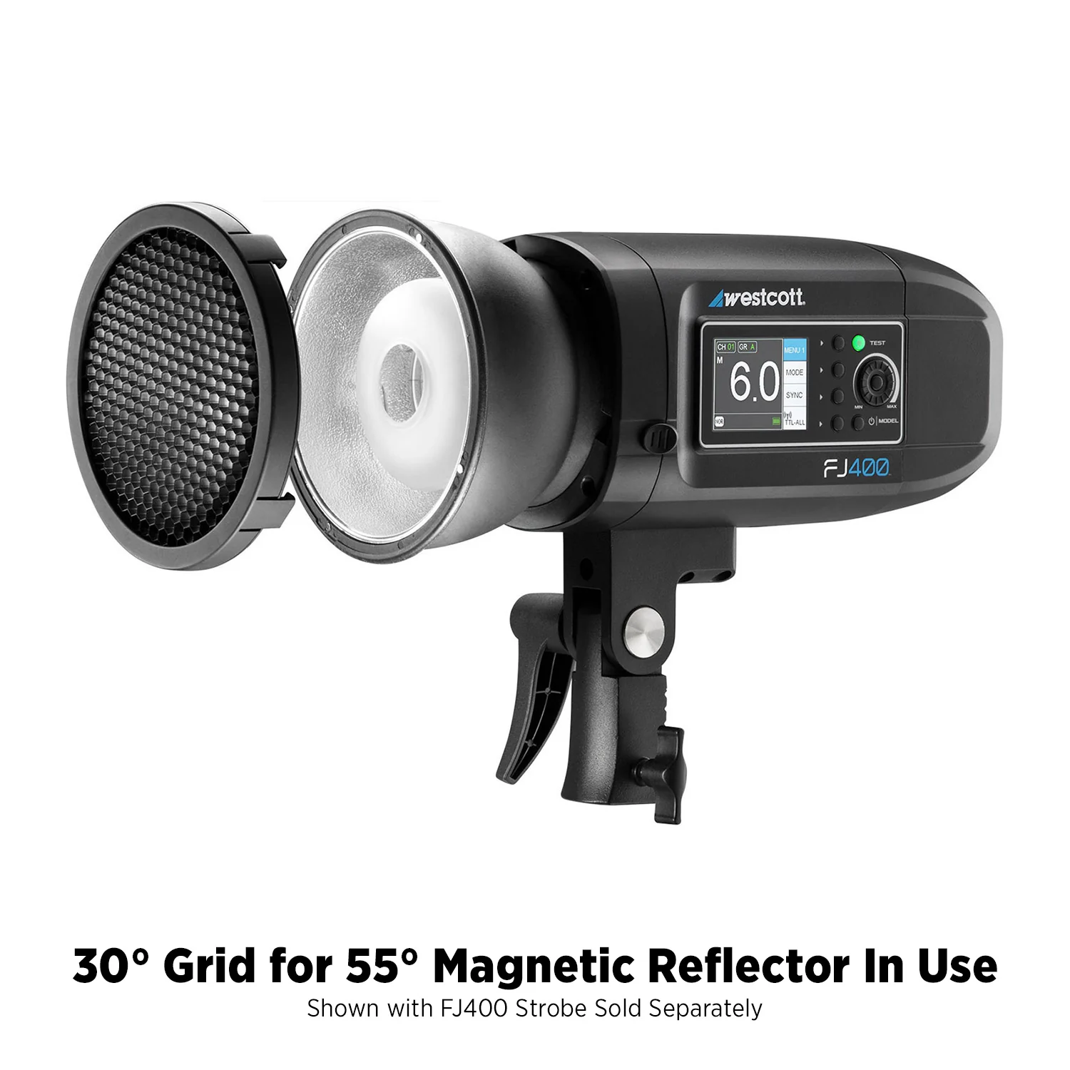 30-Degree Honeycomb Grid for 5.5" Magnetic Reflector (FJ800, FJ400, FJ400 II, FJ400-SE, FJ250, Bowens) - Image 5
