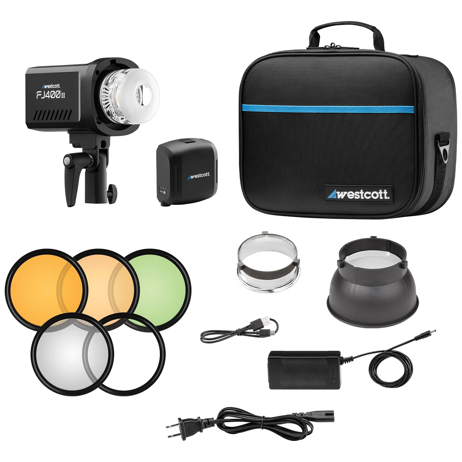 FJ400 II Touchscreen Strobe with FJ Pro AC/DC Battery (400Ws) - Image 4