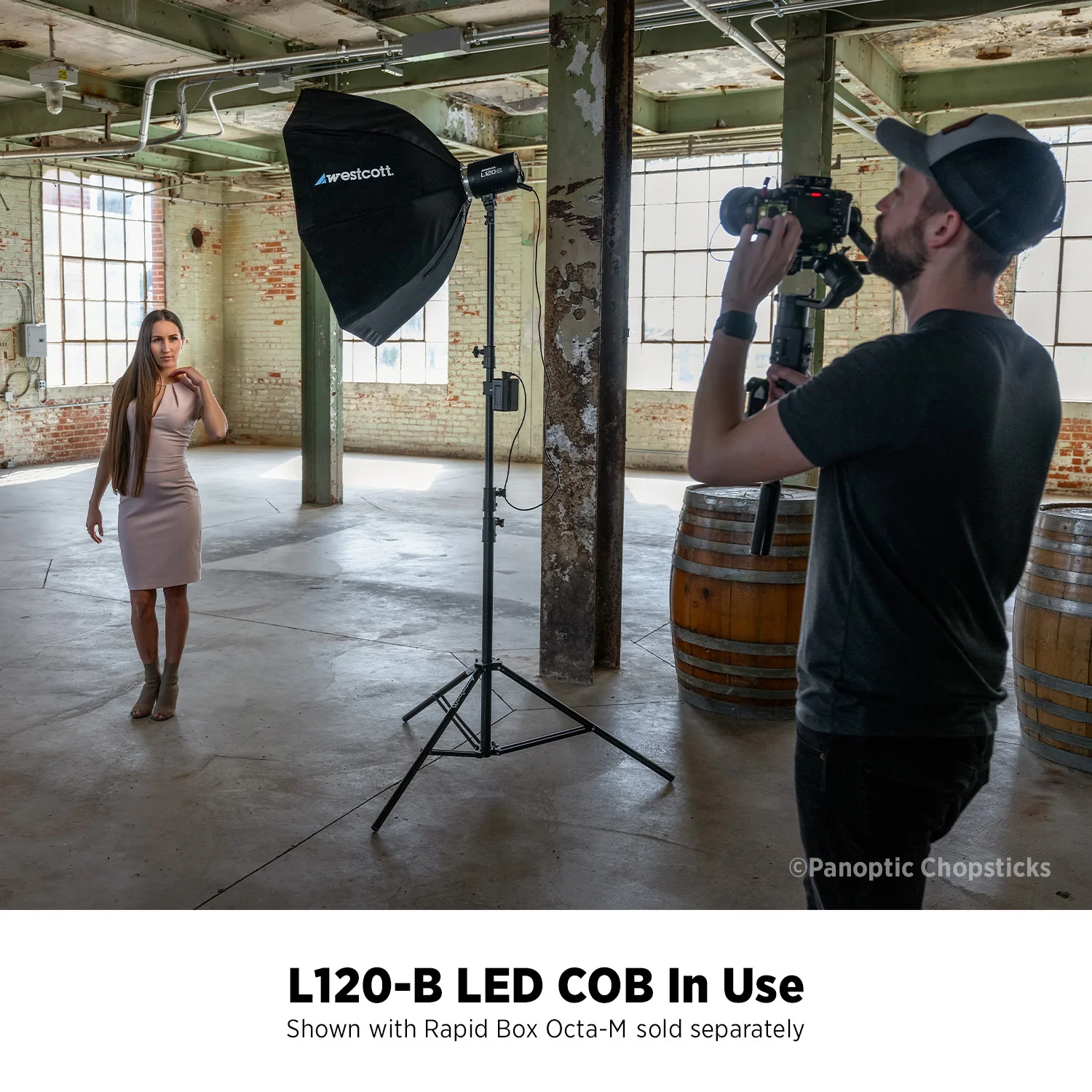 L120-B Bi-Color COB LED with Battery and Charger - Image 3