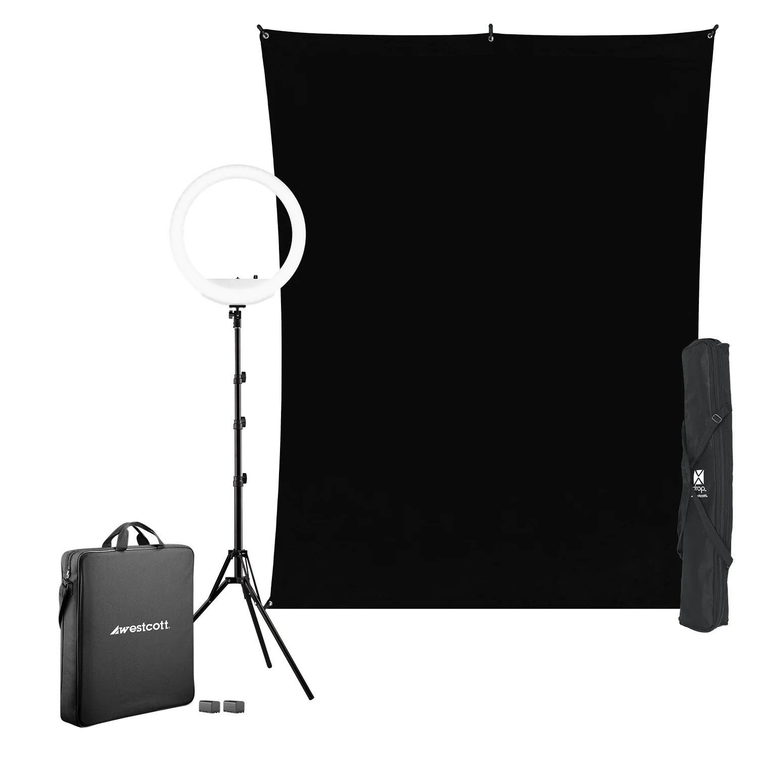Ring Light Kit with X-Drop Backdrop & Stands - Image 17