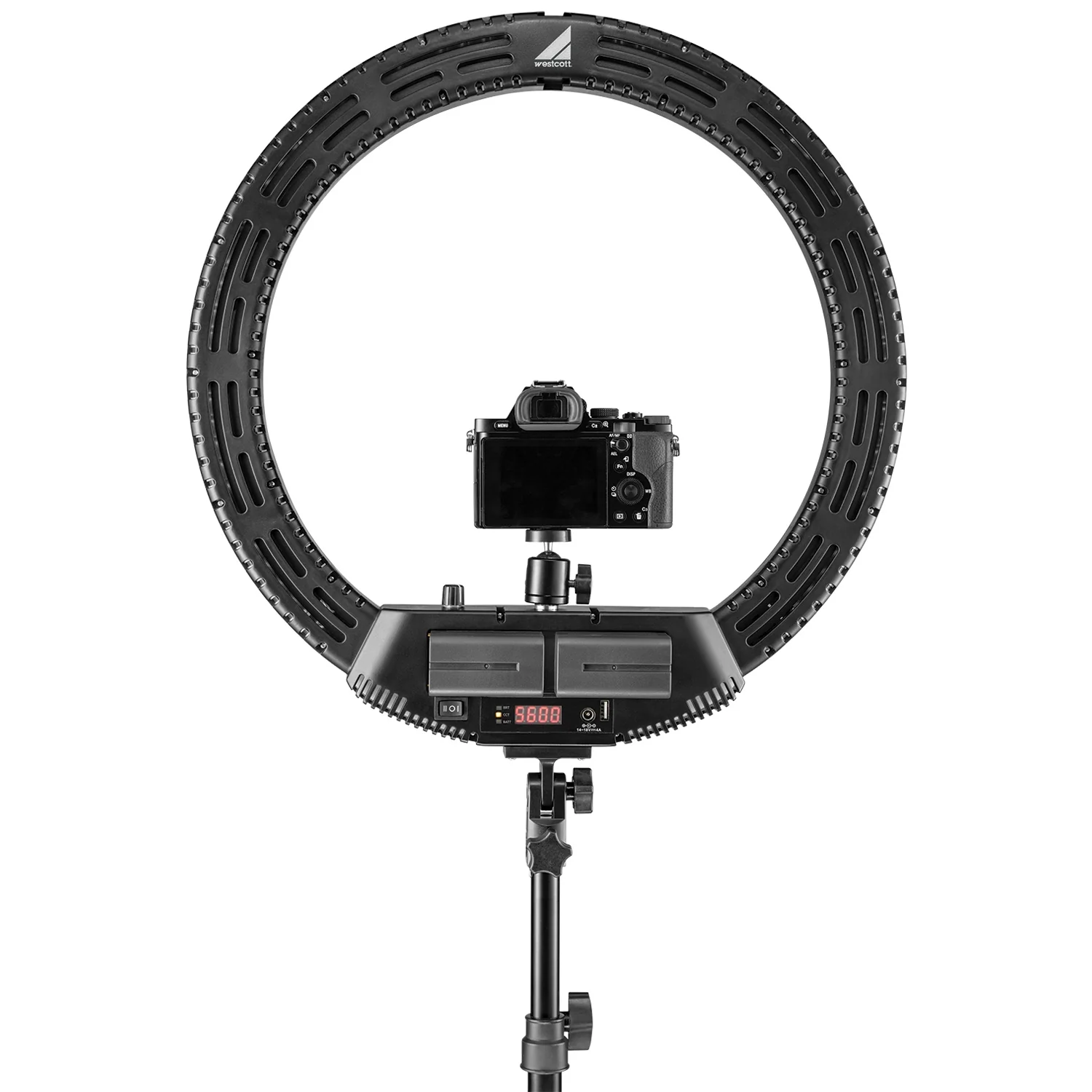 Ring Light Kit with X-Drop Backdrop & Stands - Image 5