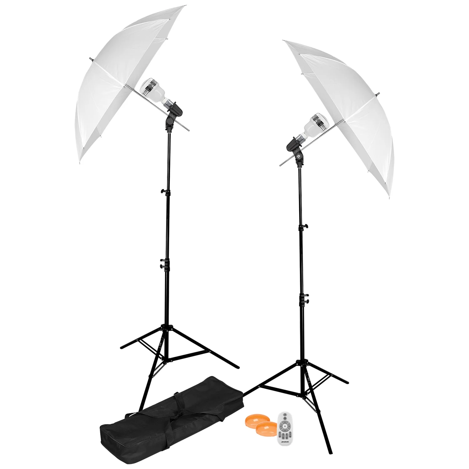 uLite 2-Light Umbrella Kit with X-Drop Backdrop & Stands - Image 4