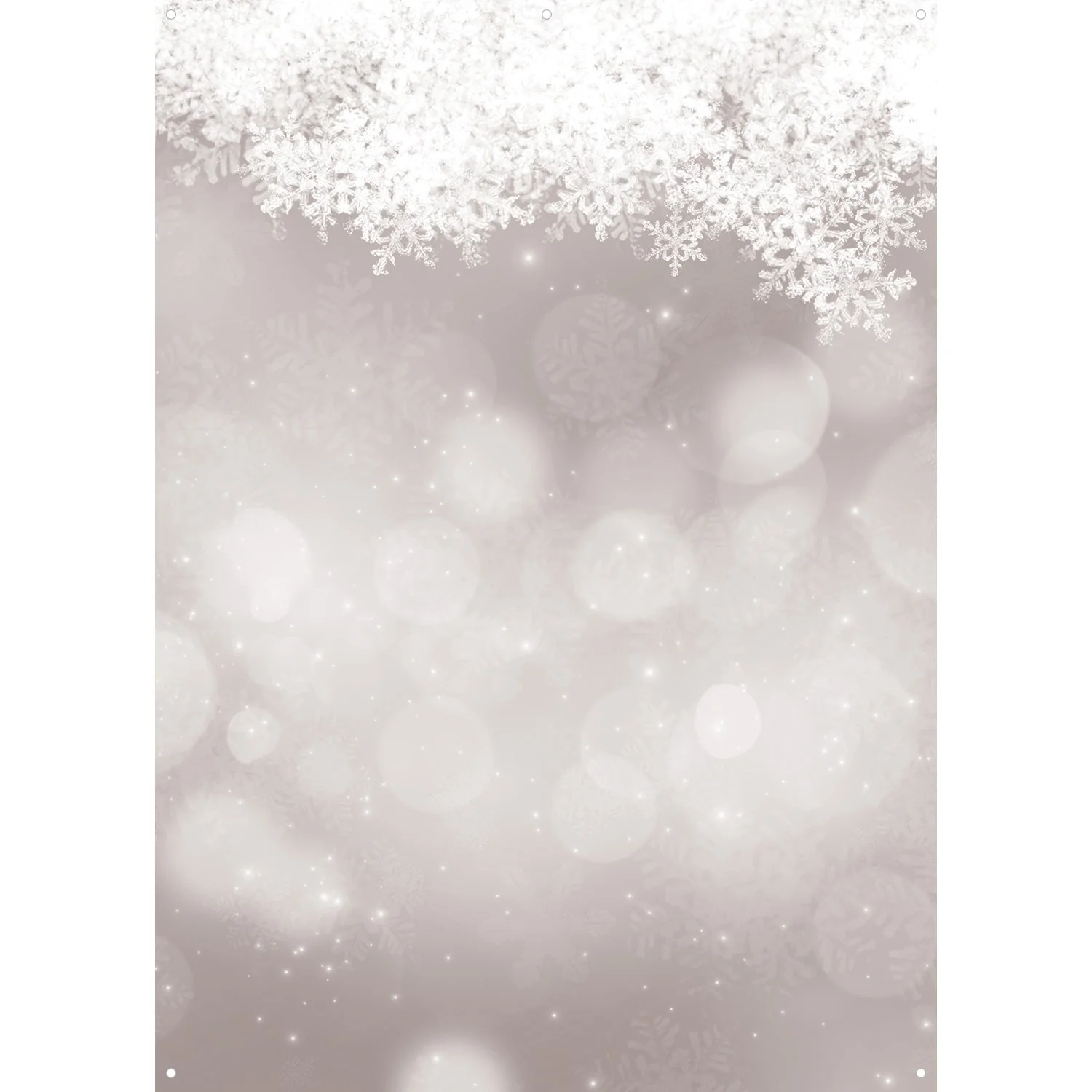 X-Drop Canvas Backdrop - Gray Snowy Bokeh (5' x 7')