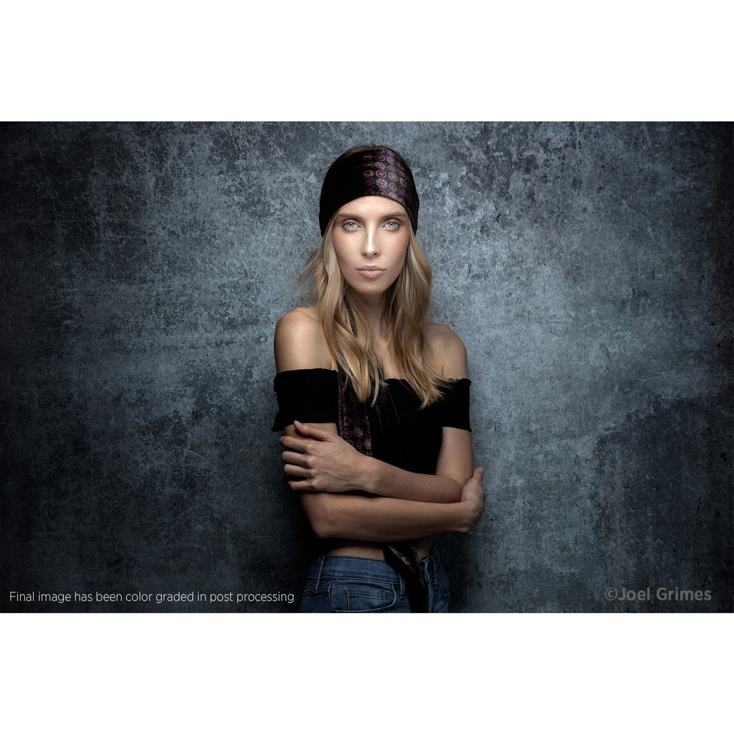 X-Drop Canvas Backdrop - Grunge Concrete by Joel Grimes (5' x 7') - Image 5