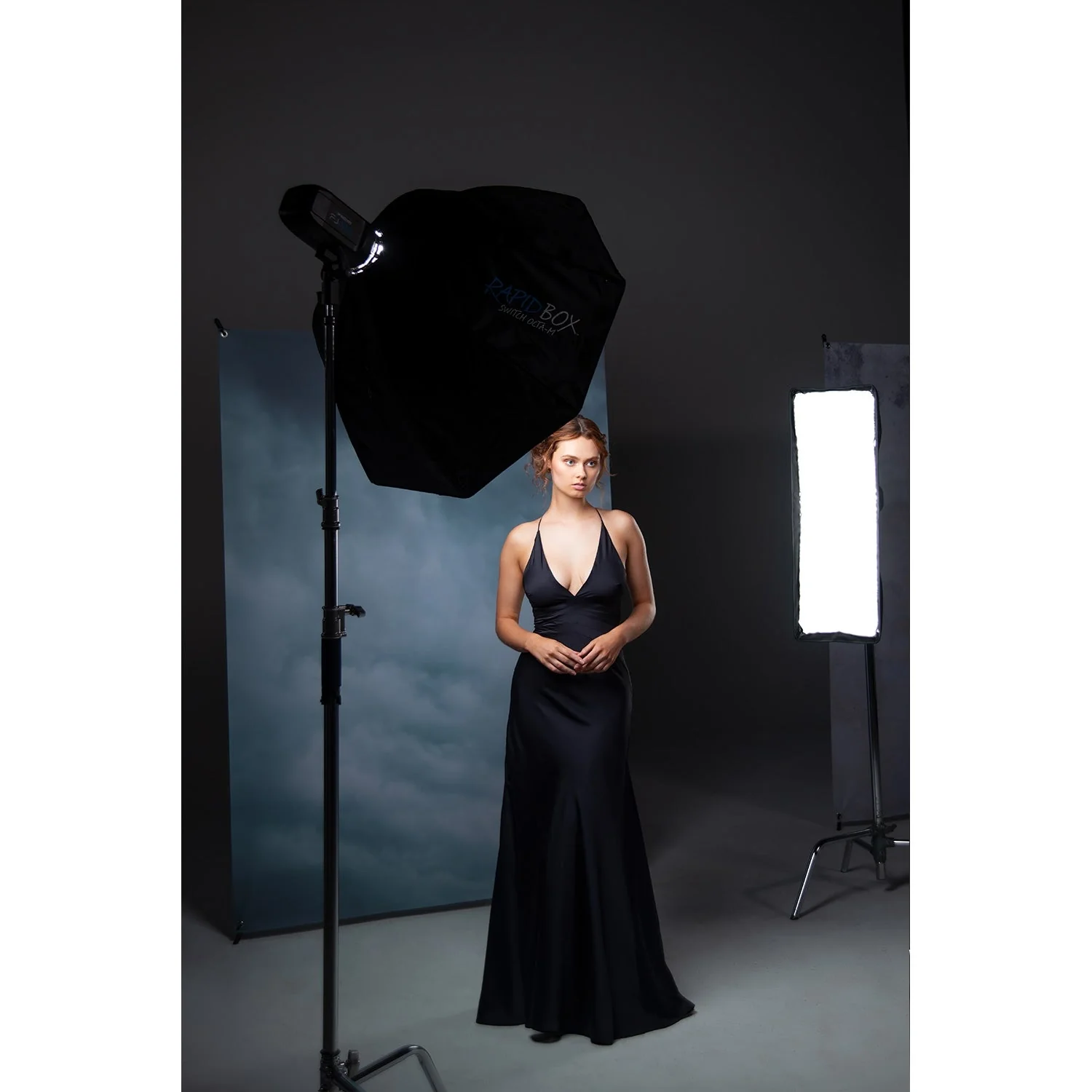 X-Drop Canvas Backdrop - Stormscape (5' x 7') - Image 3