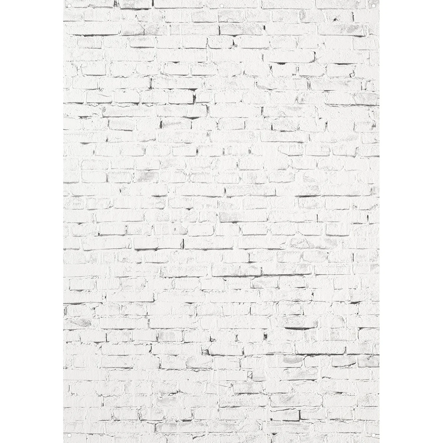 X-Drop Canvas Backdrop - White Distressed Brick (5' x 7')