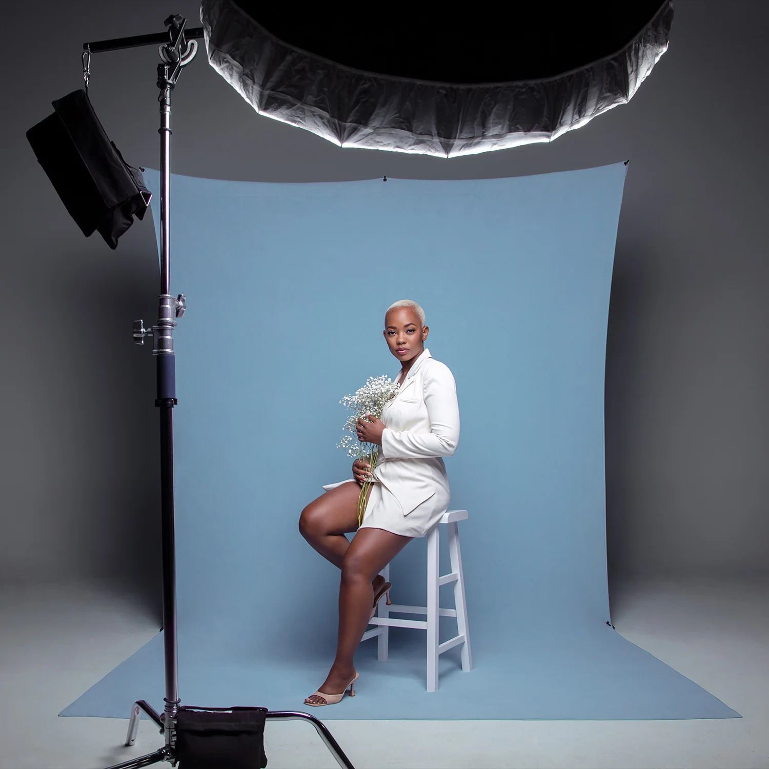 X-Drop Pro Wrinkle-Resistant Backdrop - Pastel Blue (8' x 13') - Image 3