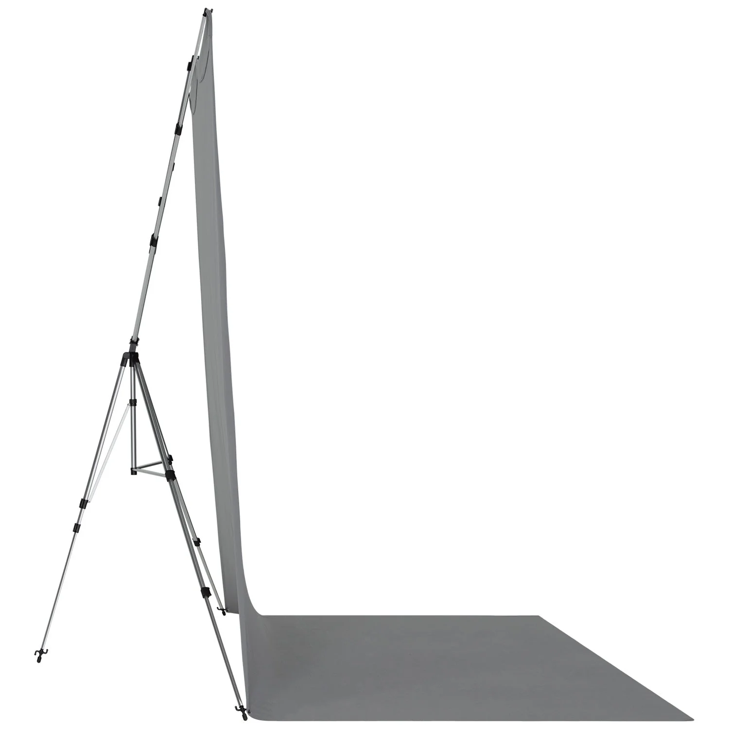 X-Drop Pro Wrinkle-Resistant Sweep Backdrop Kit - Neutral Gray (8' x 13') - Image 7