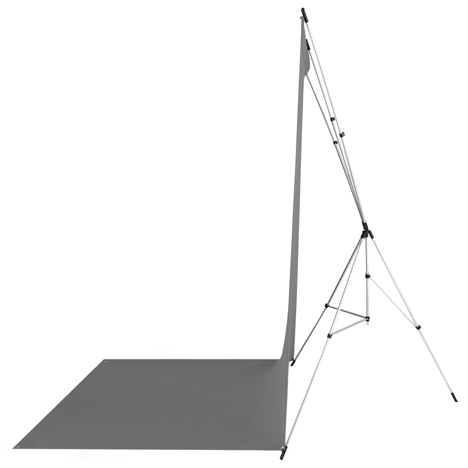 X-Drop Wrinkle-Resistant Sweep Backdrop Kit - Neutral Gray (5' x 12') - Image 7
