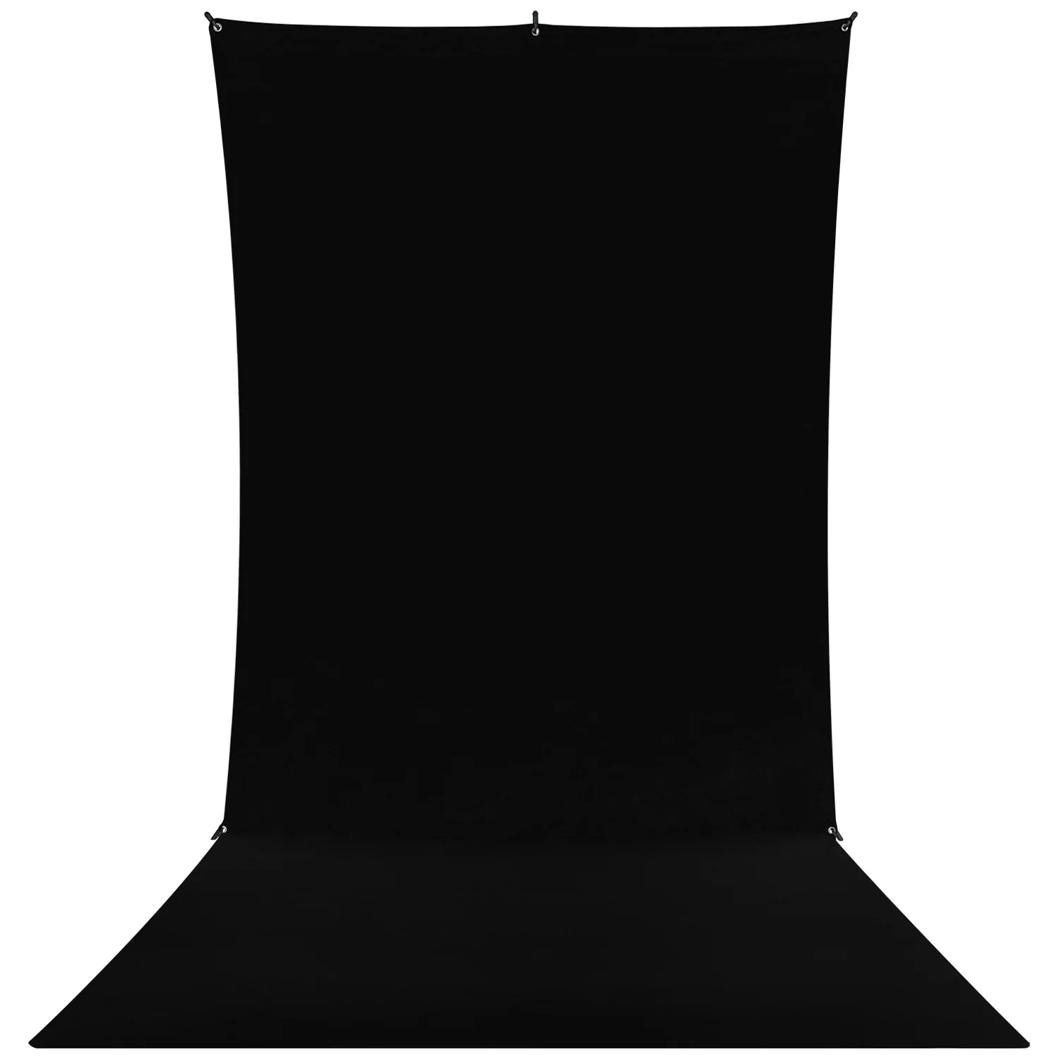 X-Drop Wrinkle-Resistant Sweep Backdrop Kit - Rich Black (5' x 12') - Image 3