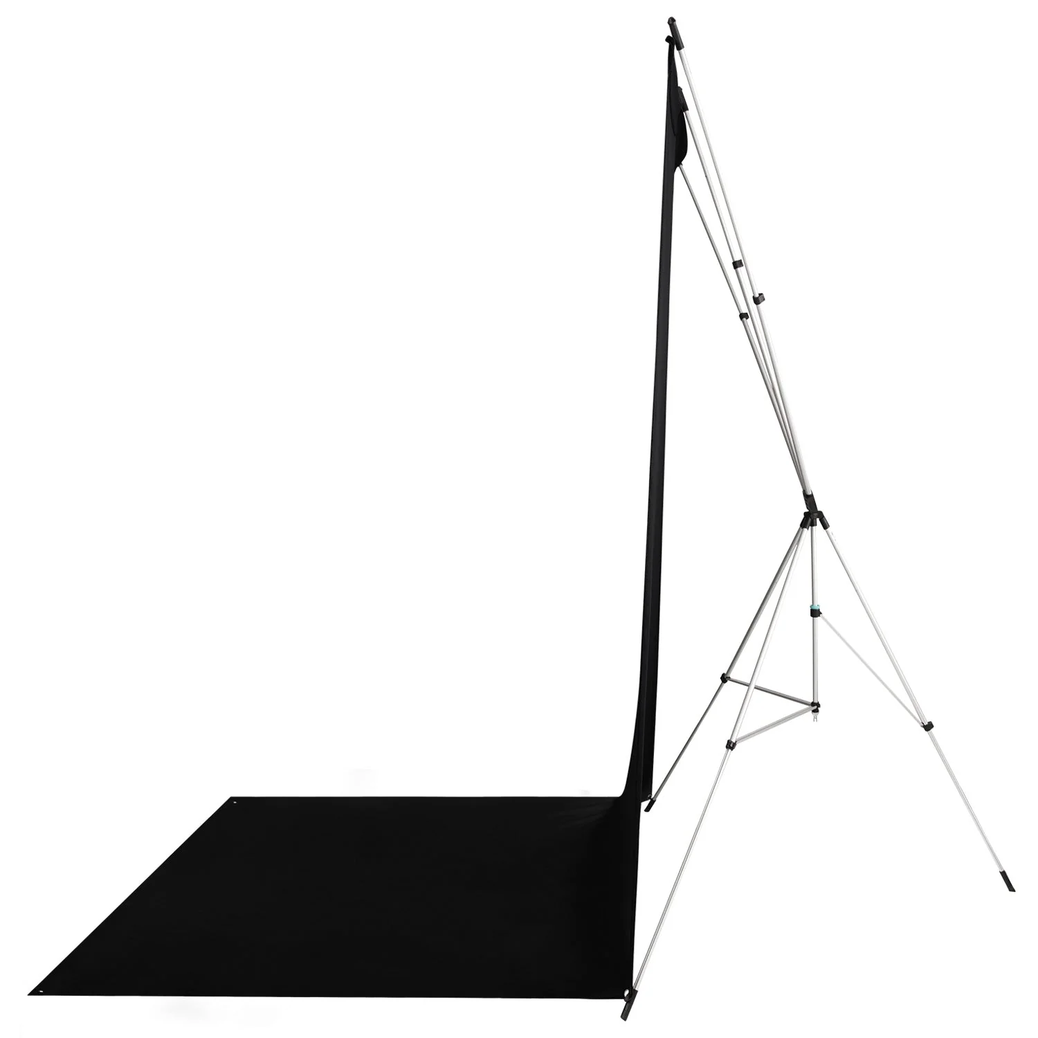 X-Drop Wrinkle-Resistant Sweep Backdrop Kit - Rich Black (5' x 12') - Image 6