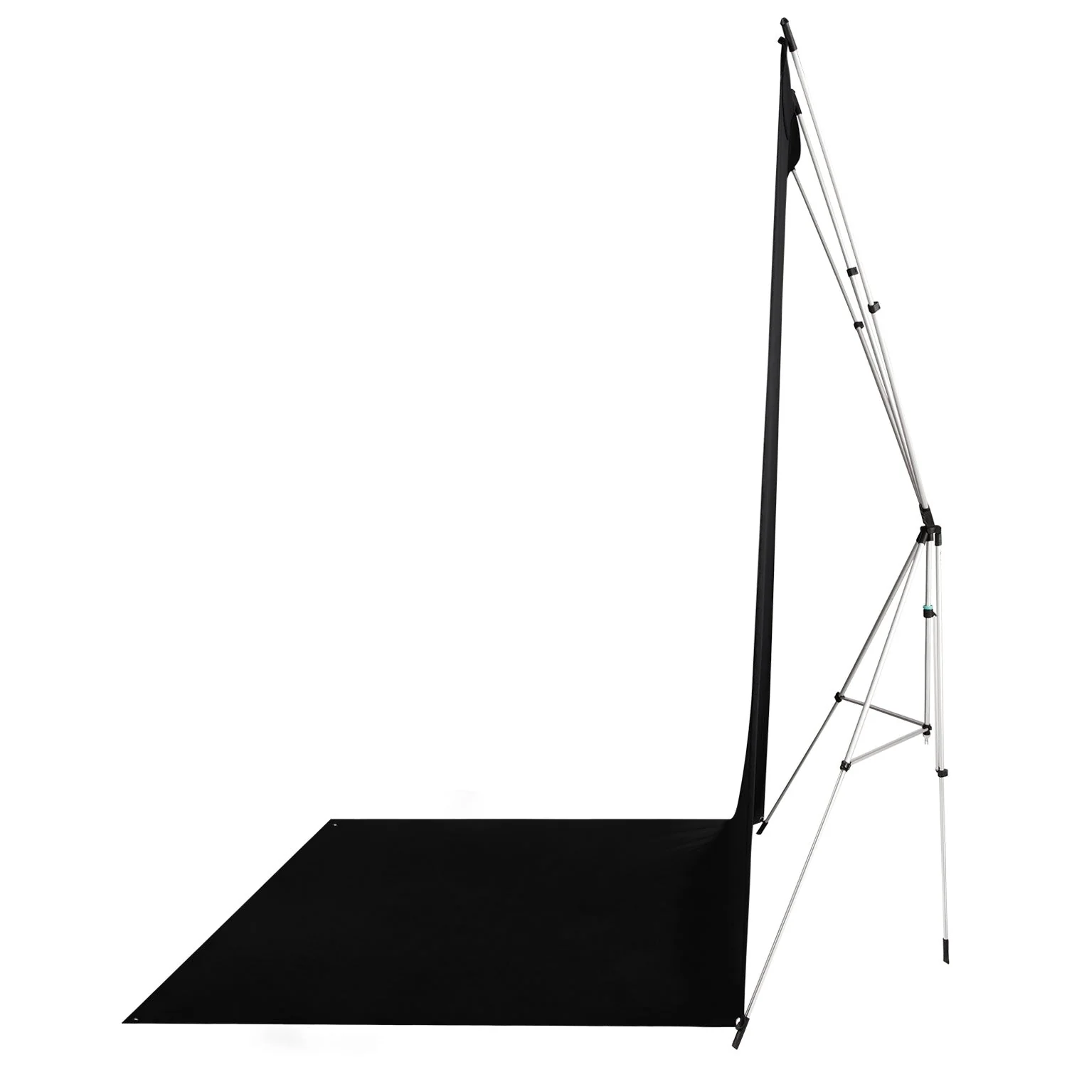 X-Drop Wrinkle-Resistant Sweep Backdrop Kit - Rich Black (5' x 12') - Image 7